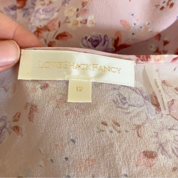 LoveShackFancy Juree Mini Dress in Pink Dust Storm - Picture 8 of 9